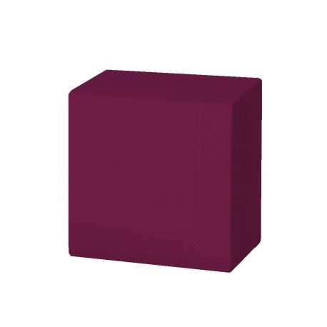Servilleta 20x20 2c burdeos c.6000