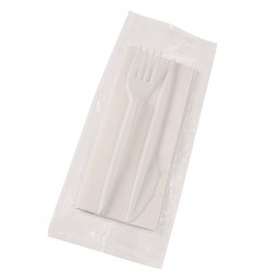 Pack serv. tenedor-cuchillo reutilizable c.500