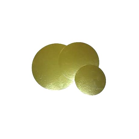 Disco cartón laminado oro 20cm p.100