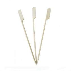 Pincho de bambú blanco 15cm p.100