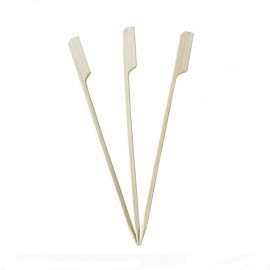 Pincho de bambú blanco 15cm p.100