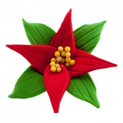 Flor de navidad azúcar 7cm c.15