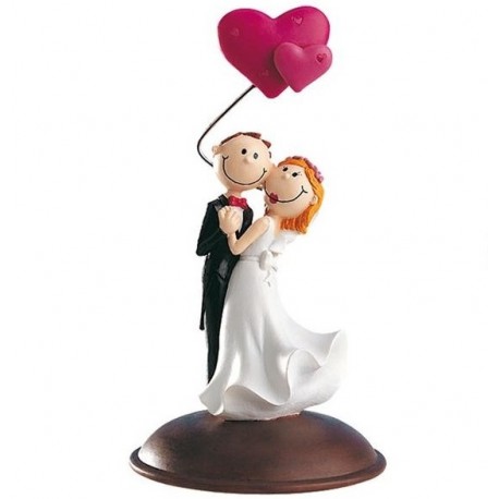 Pareja novios Corazón Rojo 14,5-13cm p.6