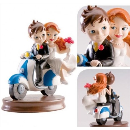 Pareja boda Moto 15cm p.2