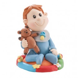 Niño bautizo Sentado Clay 9cm p.6