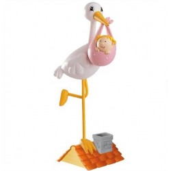 Cigüeña Pata Coja rosa 18cm p.4