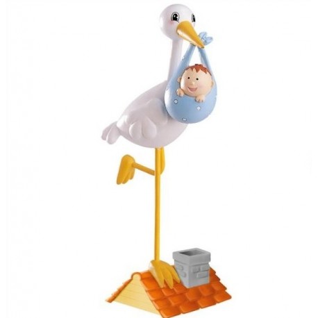 Cigüeña Pata Coja azul 18cm p.4