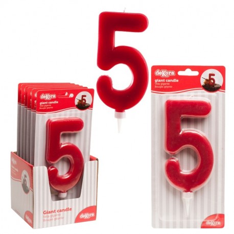Display espelma aniversari gegant 15cm nº5 p.6