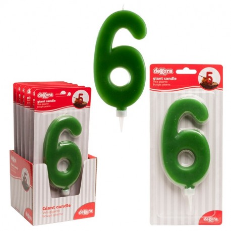 Display espelma aniversari gegant 15cm nº6 p.6