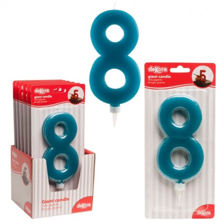 Display espelma aniversari gegant 15cm nº8 p.6