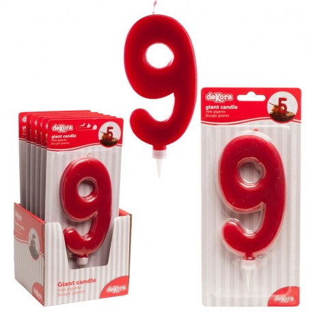 Display espelma aniversari gegant 15cm nº9 p.6