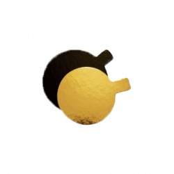 Disco cartón 7cm oro/negro p.200