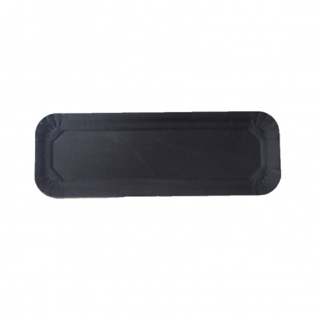 Bandeja tronco laminada negra 9,5x28 p.100