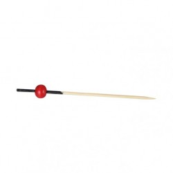 Pincho bambú bola roja final negro 7cm c.2000