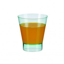Vaso redondo verde transparente 180ml c.200