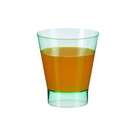 Vaso redondo verde transparente 180ml c.200