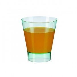 Vaso redondo verde transparente 180ml c.200
