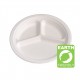 Plat 3 compart. Chinet blanc D26 cms p.135