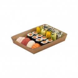 Bandeja take away kraft 255x155x30mm c.600