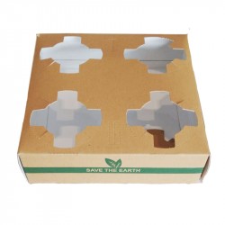 Bandeja carton para 4 vasos c.500