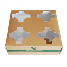 Bandeja carton para 4 vasos c.500