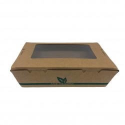 Estuche t. away kraft c/ventana G205x140x50mm p.50