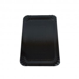 Bandeja cartón lam brillo negro 16x22 p 100