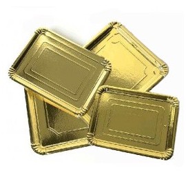 BANDEJAS CARTÓN LAMINADAS ORO